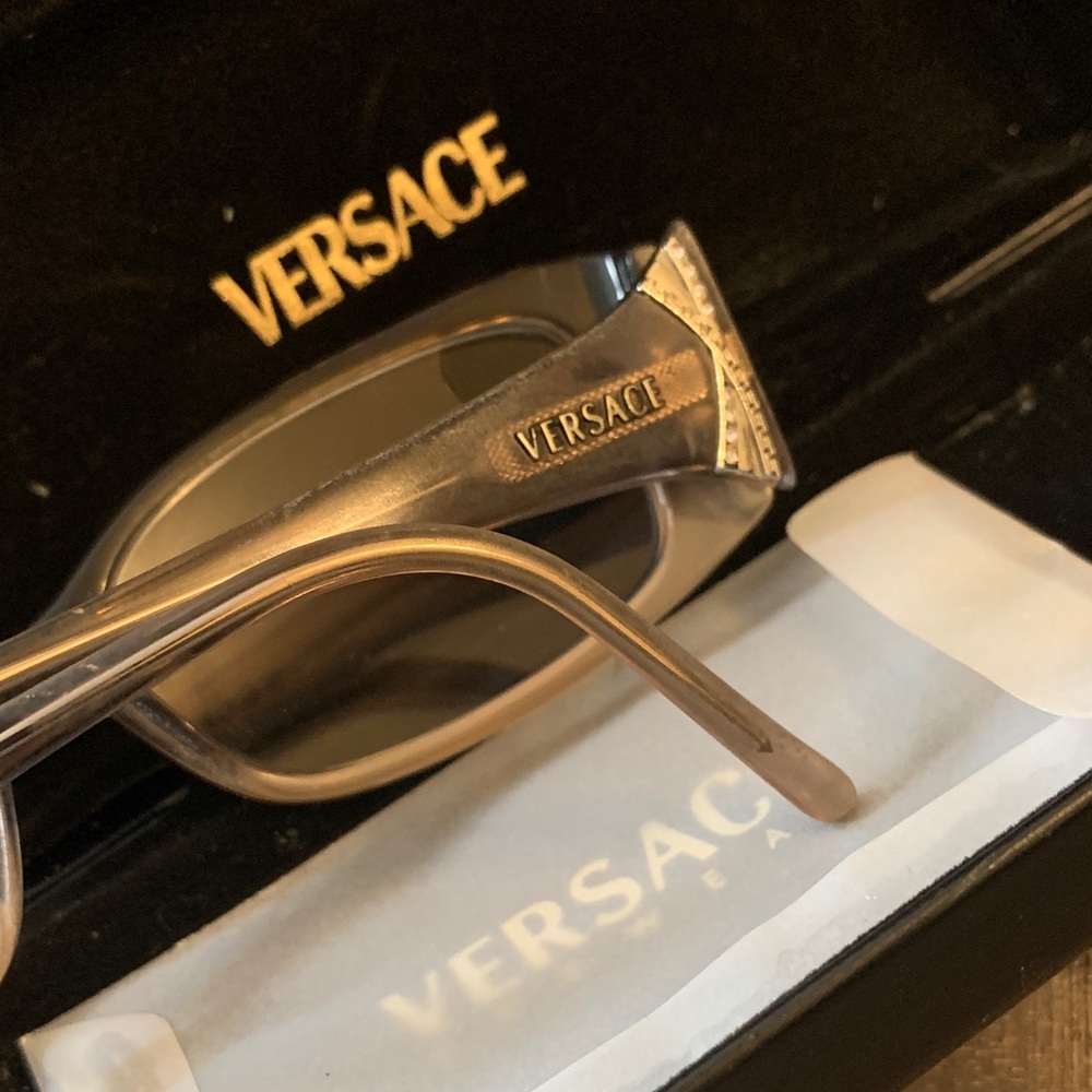Versace Women's Silvery Purple Rectangular Glasse… - image 3